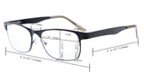 UV Protection,Anti Blue Rays,Reduce Eyestrain,Metal Frame Computer Reading Glasses