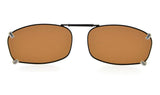 Metal Frame Rim Polarized Lens Clip On Sunglasses 2 1/8x1 5/16