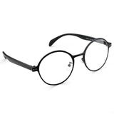 Oval Round Circle Eye Glasses Large Oversized Metal Frame Clear Lens