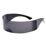 Futuristic Cyclops Monoblock Shield Mirrored Sunglasses