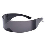 Futuristic Cyclops Monoblock Shield Mirrored Sunglasses