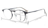 UV Protection,Anti Blue Rays,Reduce Eyestrain,Round Computer Reading Glasses