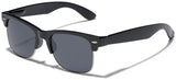 Polarized Half Frame Classic Retro Horn Rimmed Sunglasses