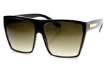 - Square Flat Top Sunglasses Oversize Thick Retro Designer Frame
