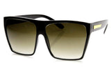 - Square Flat Top Sunglasses Oversize Thick Retro Designer Frame