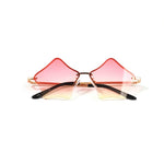 /Super Cute Star Shape Rimless Sunglasses Metal Frame Transparent Candy Color Eyewear