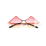/Super Cute Star Shape Rimless Sunglasses Metal Frame Transparent Candy Color Eyewear