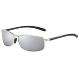 Rectangular Polarized Sunglasses Al-Mg Alloy Temple Spring Hinge UV400