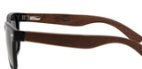 Polarized Walnut Wood Wayfarer Sunglasses Set | Black Lenses| Wire or Full Frame | Spring Hinges | Carrying Case | Cleaning Cloth | Protective Pouch |