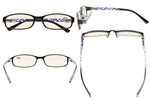 Anti Blue Rays,Reduce Eyestrain,Crystal Clear Spring Hinges,Computer Reading Glasses Women