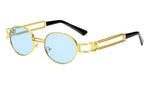 Retro Round Steampunk Sunglasses Metal Frame