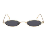 Small Oval Vintage Sunglasses Slender Candy Colors Lens Retro Steampunk Shades
