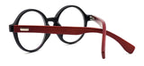Wooden Vintage Retro Round Glasses Frame Clear Lens Fashion Circle Eyeglasses 48mm
