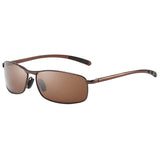 Rectangular Polarized Sunglasses Al-Mg Alloy Temple Spring Hinge UV400