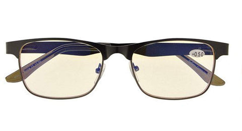 UV Protection,Anti Blue Rays,Reduce Eyestrain,Metal Frame Computer Reading Glasses