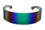 - Futuristic Wrap Around Monoblock Cyclops Shield Sunglasses
