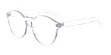 My Shades - Transparent Solid Color Flat Lens Retro Round Sunglasses