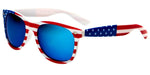 V.W.E. White Classic American Patriot Flag Sunglasses USA .
