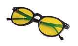 Quality Blue Light Blocking Glasses With Retro Oval Round Frame 0.0 Magnification - Digital Eye Strain Protection