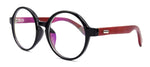 Wooden Vintage Retro Round Glasses Frame Clear Lens Fashion Circle Eyeglasses 48mm