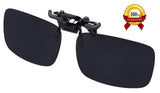 Outdoor Driving Rectangle Polarized Clip on Flip up Sunglasses for Eyeglasses