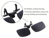 Outdoor Driving Rectangle Polarized Clip on Flip up Sunglasses for Eyeglasses