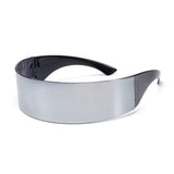 Futuristic Cyclops Monoblock Shield Mirrored Sunglasses