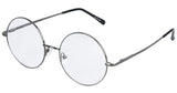 Retro Round Optical Spring Hinge Metal Glasses Frame Clear lens