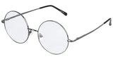 Retro Round Optical Spring Hinge Metal Glasses Frame Clear lens