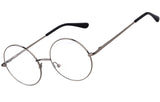Retro Round Prescription ready Metal Eyeglasses Frame (Large Size)