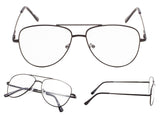 READING GLASSES 5 pack Pilot Style Small Frame Include Sun Readers