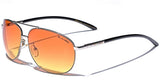 HD Vision High Definition Lens Aviator Sunglasses wth Spring Hinge