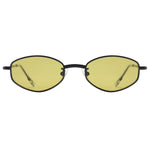 90's Vintage Small Oval Sunglasses Tinted Lens Tiny Metal Shades For Men Women 87156