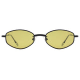 90's Vintage Small Oval Sunglasses Tinted Lens Tiny Metal Shades For Men Women 87156
