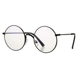 Retro Large Round Circle Clear Lens Glasses Metal Frame Non-Prescription Eyewear 53mm