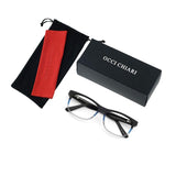 Fashion Couple Eyewear Frame Square Imitation Wood Grain Non-prescription Optical Eyeglasses
