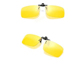 Polarized Day Night Vision Flip-up Clip-on Lens Driving Glasses Sunglasses