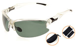 Polycarbonate Polarized TR90 Unbreakable Half-Rim Sport Sunglasses