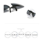 2PCS Polarized Day Night Vision Flip-up Clip-on Lens Driving Glasses Sunglasses