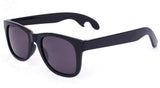 Men's Fashion Bottle Opener Temple Design Square Sunglasses-black