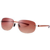 Bifocal Sunglasses Rimless Wrap Sun Readers Lightweight TR90 Frame