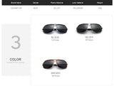 Men's Sports Aviator Polarized Metal Frame Safe Driving Sunglasses