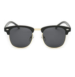 Classic Half Frame Polarized Semi-Rimless Rimmed Sunglasses polarizd sunglasses for women and men g15 glass lens