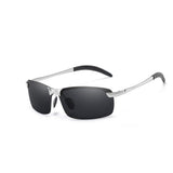 Rimless Aviator Sunglasses Polarized Lightweight Metal Frame for Men