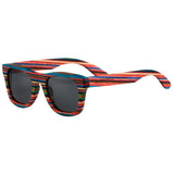Classic Wayfarer Bamboo Wood Sunglasses Polarized Lenses that float