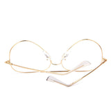 Classic Vintage Memory Metal Aviator Clear Lens Glasses Non-Prescription