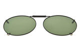 Metal Frame Rim Polarized Lens Clip On Sunglasses 2x1 5/16