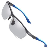 Unisex Photochromic Polarized Sunglasses For Men Women Sports Fishing Driver Metal Sunglasses