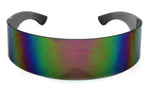 - Futuristic Wrap Around Monoblock Cyclops Shield Sunglasses