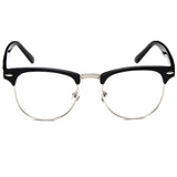 New Vintage Classic Half Frame Semi-Rimless Wayfarer Clear Lens Glasses